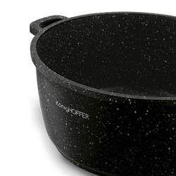 Garnek na indukcję z pokrywką Konighoffer Pollo Black 6,5 l
