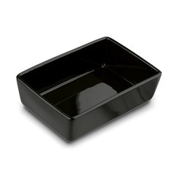 Maselniczka porcelanowa NBC z pokrywką i nożykiem Konighoffer 15,8 x 11 x 6 cm czarna