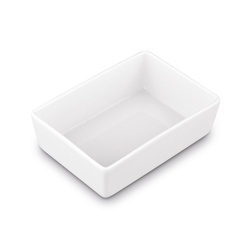 Maselniczka porcelanowa NBC z pokrywką i nożykiem Konighoffer 15,8 x 11 x 6 cm biała