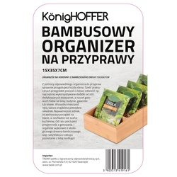 Organizer na przyprawy bambusowy Konighoffer 6 przegródek 15 x 35 x 7 cm
