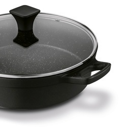 Patelnia aluminiowa na indukcję krótkie uchwyty Konighoffer Vitello 32 cm