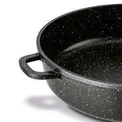 Patelnia na indukcję głęboka krótkie uchwyty Konighoffer Pollo Black 28 x 7 cm