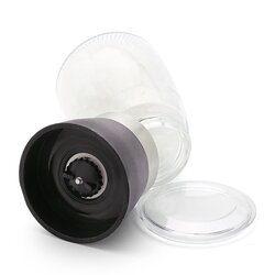 Szklany młynek ręczny do soli i pieprzu Tadar 170 ml czarny