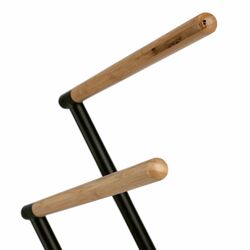 Wieszak na 2 ręczniki stojący Tadar Wood 37 x 20,5 x 79,5 cm czarny
