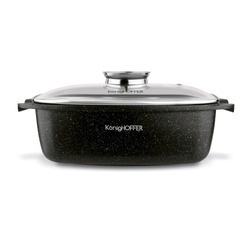 Brytfanna aluminiowa z aromatyzerem Konighoffer Pollo 5,5 l prostokątna