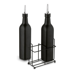 Butelki na ocet lub oliwę ze stojakiem Tadar 500 ml 2 sztuki
