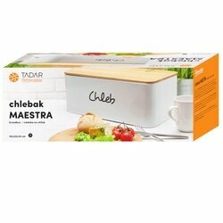 Chlebak stalowy Tadar Maestra 42 x 22 x 16 cm biały