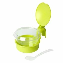 Cukierniczka okrągła z łyżeczką Hega 450 ml mix kolorów