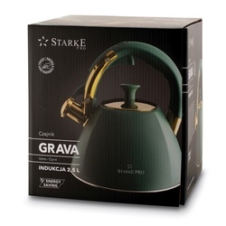 Czajnik na gaz i indukcję Starke Pro Grava II Green 2,5 l zielony