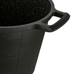 Garnek wysoki na indukcję z powłoką marmurową i pokrywką Starke Pro Crows Marble 6,5 l
