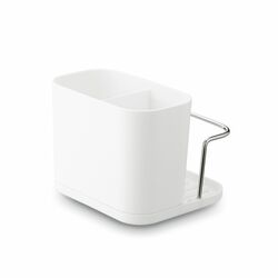Ociekacz na sztućce z podstawką Tadar Clean 13,5 x 12 x 10,8 cm biały