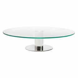 Patera szklana na nóżce Tadar Omena 30 cm okrągła