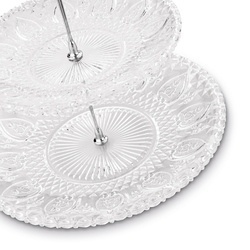 Patera szklana Tadar Catalina okrągła trzypoziomowa 15/20/25 cm