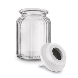 Słoik ozdobny z pokrywką ceramiczną Tadar Serce 1000 ml okrągły