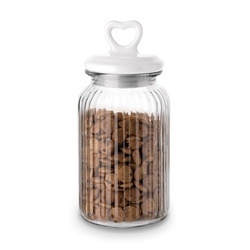 Słoik ozdobny z pokrywką ceramiczną Tadar Serce 1300 ml okrągły