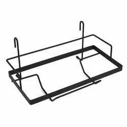 Zestaw 2 relingów kuchennych z akcesoriami Tadar 76 cm 16 elementów czarny