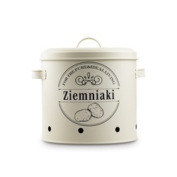 Zestaw 3 metalowych pojemników kuchennych Tadar Ziemniaki Cebula Czosnek kremowy