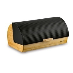 Chlebak bambusowy Konighoffer Nero 39 x 25,5 x 19 cm czarny