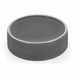 Cukiernica porcelanowa z pokrywką i łyżeczką Konighoffer 14,5 x 5 cm szara