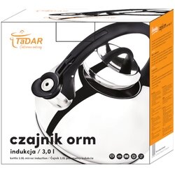 Czajnik tradycyjny Tadar Orm 3 l srebrny połysk indukcja