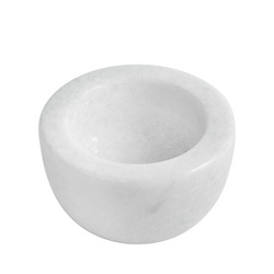 Moździerz kuchenny Tadar 10 x 6 cm marmurowy biały