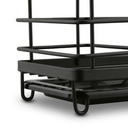 Organizer do zlewu druciany Tadar Trendy 23,5 x 13,5 x 15 cm czarny