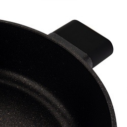 Patelnia głęboka na indukcję z pokrywką Starke Pro Starlet Black 28 x 8 cm