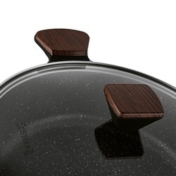Patelnia marmurowa na indukcję z pokrywką krótkie uchwyty Starke Pro Redwood 28 cm