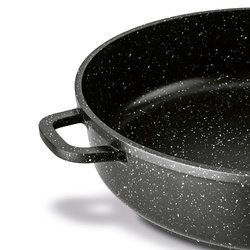 Patelnia na indukcję głęboka krótkie uchwyty Konighoffer Pollo Black 32 x 8 cm