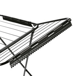 Suszarka balkonowa Konighoffer Vera Black 180 x 55 x 102 cm czarna i koszyk na klamerki