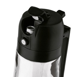 Szklana butelka na ocet i oliwę ze spryskiwaczem Tadar 450 ml czarna