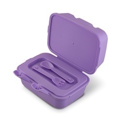 Lunch box z przegródkami widelcem i nożem dla dzieci Tuffex 12,5 x 17 x 9 cm mix kolorów