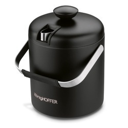 Wiaderko do lodu ze szczypcami KonigHOFFER Lugo 1,3 l czarny mat