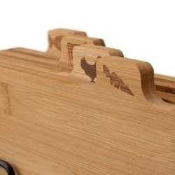 Zestaw 4 desek do krojenia ze stojakiem Konighoffer Cedar 29 x 21 x 7 cm