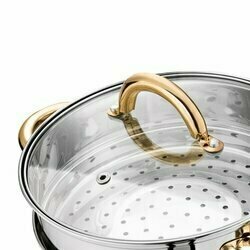 Garnek do gotowania na parze Konighoffer Faro Gold 2,9 l 3 elementy