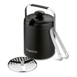 Wiaderko do lodu ze szczypcami KonigHOFFER Lugo 1,3 l czarny mat