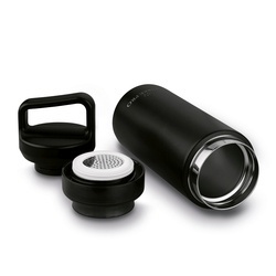 Butelka termiczna z sitkiem Starke Pro Lazaro 400 ml czarna