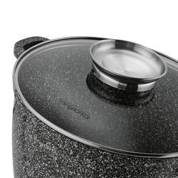 Garnek ceramiczny wysoki Konighoffer Kingstone 6,85 l okrągły z aromatyzerem i 2 nakładki