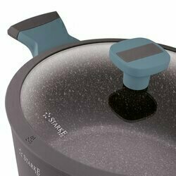 Garnek na indukcję marmurowy z pokrywką Starke Pro Luxury Grey 1,7 l