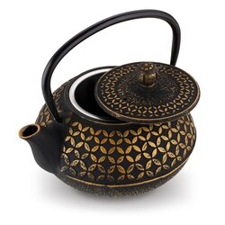 Imbryk do herbaty z zaparzaczem żeliwny Konighoffer Hanako Gold 0,8 l czarny