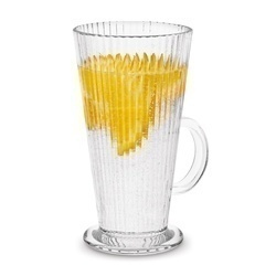 Komplet 6 szklanek do kawy Tadar Latte Anastazja 300 ml i 6 łyżeczek koktajlowych