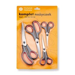 Nożyczki nierdzewne Tadar 25 cm 21 cm 17 cm 14 cm komplet