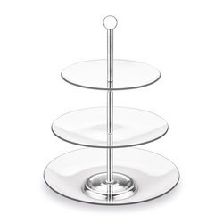 Patera szklana Tadar Carmen 20/25/29 cm okrągła trzypoziomowa