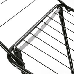 Suszarka balkonowa Konighoffer Vera Black 180 x 55 x 102 cm czarna i koszyk na klamerki