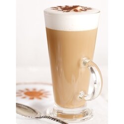 Zestaw 6 szklanek Tadar Caffee Latte 250 ml i 6 złotych łyżeczek koktajlowych