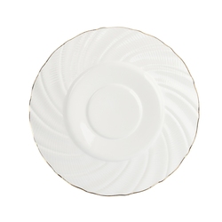 Zestaw dwóch filiżanek porcelanowych ze spodkami Tadar Sonata 280 ml
