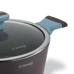 Zestaw garnków na indukcję marmurowych Starke Pro Luxury Grey II 8 elementów